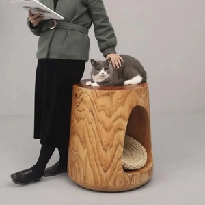 Кофейный столик из массива дерева Guansen DIY Nordic минималистичный итальянская мебель для дома с кошачьей кроватью в форме пирамиды деревянные коробки настенные знаки - Product Image 1