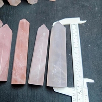 Hochwertige natürliche rosa Rosenquarz Obelisk Heil kristall Abschluss punkte Steinturm Zauberstäbe Fengshui