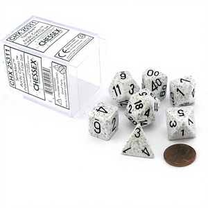 Ensemble de <span class=keywords><strong>dés</strong></span> <span class=keywords><strong>Chessex</strong></span> Polyhedral 7-Die, 7 pièces, camouflage arctique moucheté - Product Image 1