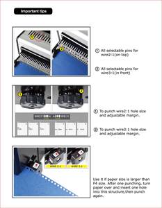 Nhiệm vụ nặng nề thiết kế nhựa xoắn ốc cytt2930 góa phụ cắt dây 3:1 và wire2:1 2-in-1 đấm và máy tính ràng buộc F4 kích thước cơ sở - Product Image 4