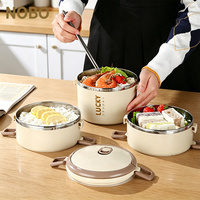 Boîte à lunch multifonctionnelle en acier inoxydable à 1/2/3 niveaux pour enfants, boîte à bento, conteneur alimentaire pour l'intérieur et l'extérieur