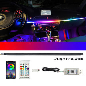 Lumière d'ambiance intérieure de voiture USB 12V à défilement de couleurs, contrôlable par application - Product Image 1