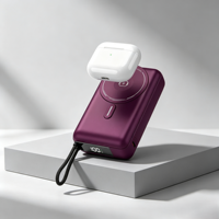 Tendance 2026 : Batterie Externe Magnétique Sans Fil Portable 20000mAh avec Charge Rapide PD 20W et Câble de Charge Intégré pour Téléphones Mobiles
