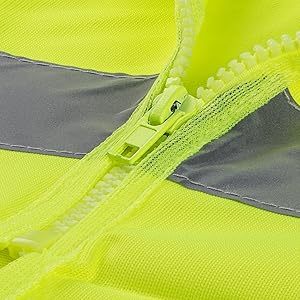 Chaleco <span class=keywords><strong>de</strong></span> Seguridad Industrial Reflectante <span class=keywords><strong>de</strong></span> Alta Visibilidad para Hombre, con Cierre, para Construcción y Almacén, Color Amarillo Clase 2, con Logotipo Personalizado - Product Image 2