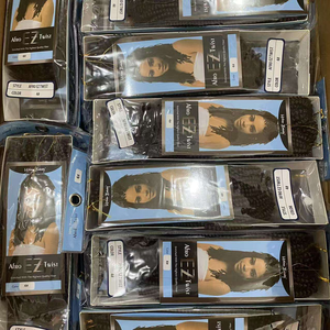 Extensiones de Cabello Afro Sintético para Mujer, Trenzadas sin Nudos, Rizadas, Suaves, Elásticas, Teñidas - Product Image 1