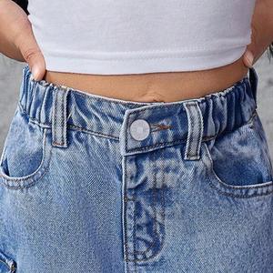<span class=keywords><strong>Jean</strong></span> cargo en denim tendance <span class=keywords><strong>pour</strong></span> petites filles, taille élastique, multi-poches latérales, coupe large, ample, <span class=keywords><strong>pour</strong></span> usage quotidien des enfants, vente en gros - Product Image 3