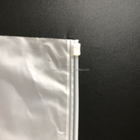 Sacs en plastique pour vêtements et chaussures, sans MOQ, recyclables, en CPE dépoli, EVA mat, avec fermeture éclair coulissante souple, impression en héliogravure unie