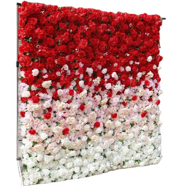 주문을 받아서 만들어진 실크 결혼식 꽃 배경 천장 꽃 배열 이벤트 장식을 위한 인공 등나무 매달려 꽃 벽