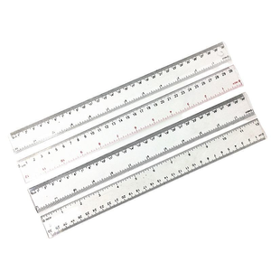 Règle en plastique transparent 12 pouces/30cm-Outil de mesure de précision pour l'école, le bureau, l'ingénierie et l'échelle de centimètre de <span class=keywords><strong>dessin</strong></span> d'art - Product Image 1