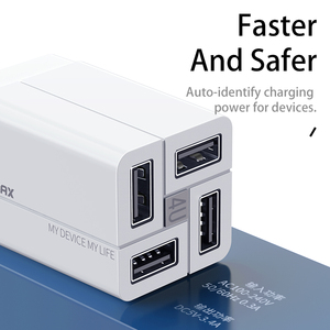 Chargeur multi-appareils RP-U43 certifié 3C, 4 ports USB 3.4A et adaptateur pliable RP-U43 REMAX Wanfu RP-U43 Chargeur USB 4 ports 3.4A - Product Image 5
