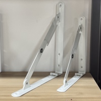 Supports muraux triangulaires modernes en acier, pliables et repliables, couleur personnalisée pour un rangement gain de place, revêtement en poudre