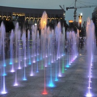 Fuente Solar Decorativa para Exteriores Optimum Show Dancing, Fuente de Agua Musical para Terraza con Luces LED de 7 Colores