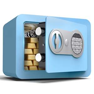 Caja Fuerte Pequeña para el Hogar, Caja de Seguridad Personal para Dinero, Efectivo y Documentos, Caja de Seguridad para Niños con Teclado Digital, Caja Fuerte para Dinero - Product Image 2