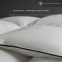 Couette en duvet d'oie blanche 90% de qualité 5A, luxe, douce, chaude, sensation de zéro pression, sommeil réparateur, style européen, couleur unie, bordure noire