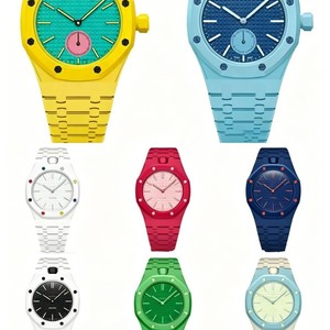 Orologio alla Moda di Tendenza con Tema Reale, Cinturino in Ceramica e Silicone Confortevole, Cassa Ottagonale, Set Orologio al Quarzo - Product Image 6