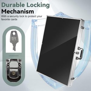 High Grade Aluminum Trading <b>Card</b> Display Cabinet with Locks Portable Tabletop Showcase for Collectible Graded <b>Cards</b> - Product Image 3