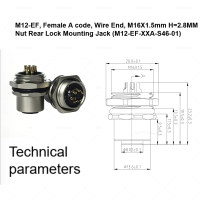Connecteur métallique circulaire étanche IP67 à montage sur panneau, prise femelle 4, 5, 8 broches, fiche aviation filetée à souder pour châssis