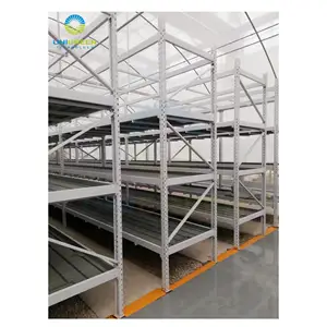 Mesa de crescimento vertical tipo estacionária para plantas médicas de agricultura comercial, mesa de rolos vertical tipo vazante e fluxo, mesa de crescimento de camada dupla
