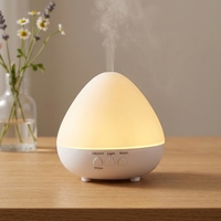 Diffuseur d'huiles essentielles à ultrasons, humidificateur d'air à brume fraîche, diffuseur d'arômes avec lumières LED bleues et blanches chaudes pour chambre à coucher