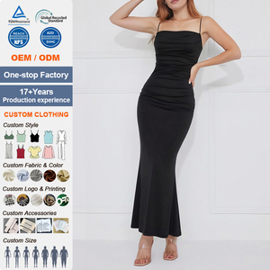 Vestido maxi ajustado sin espalda con lazo en la cintura alta <span class=keywords><strong>para</strong></span> mujer, vestido maxi sexy sin cuello <span class=keywords><strong>para</strong></span> chicas atractivas, falda <span class=keywords><strong>para</strong></span> mujer - Product Image 1