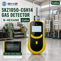 SKZ1050-C6H14 Layar LCD Bilingual Kalibrasi Otomatis Transfer Data USB Sensor Inframerah N-Heksana Detektor Gas Portabel Genggam