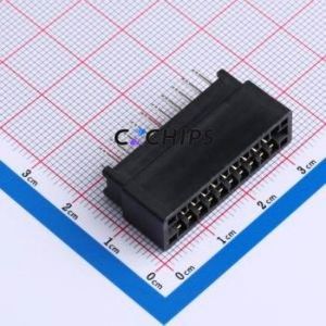 ED20BGFBK Gold Finger Connector Through hole Component (THT),P=2.54mm Connector EDGE SLOT 2.54mm 20P Through Hole - Product Image 1