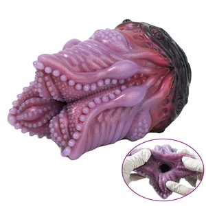 เครื่องช่วยสำเร็จความใคร่ชายแบบพกพา G6512 Alien Bug Eggs รูปทรงอวัยวะเพศหญิง พร้อมช่องกระชับแบบเกลียว สำหรับผู้เริ่มต้น ทำจากซิลิโคน - Product Image 1