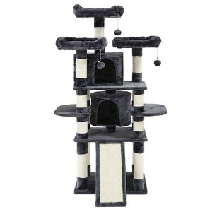 Árbol <span class=keywords><strong>para</strong></span> <span class=keywords><strong>Gatos</strong></span> de 67 Pulgadas, Color Gris Claro, con Papel de Sisal y Piel Sintética, Multinivel, Ecológico, Rascador Estable <span class=keywords><strong>para</strong></span> <span class=keywords><strong>Gatos</strong></span> Grandes - Product Image 1