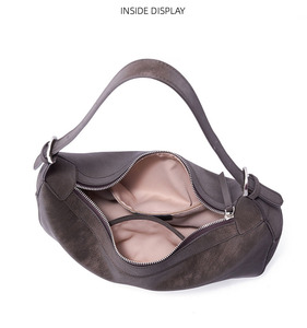 กระเป๋าหนังกลับทรงครึ่งวงกลมสุดหรูสำหรับผู้หญิง คุณภาพสูง ขายส่ง กระเป๋าสะพายไหล่หนังแท้สำหรับผู้หญิง ใช้ได้ทุกวัน - Product Image 2