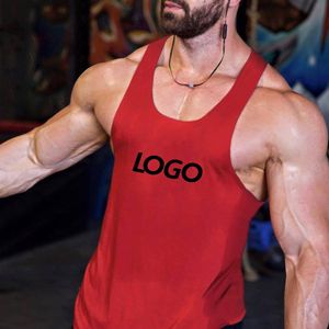 เสื้อกล้ามพอดีตัวสำหรับผู้ชายเสื้อยืดแขนกุดผ้าคอตตอนระบายอากาศได้พิมพ์ลายสกรีนได้ตามต้องการ - Product Image 2