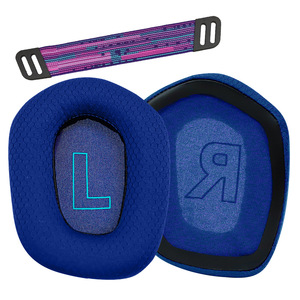 Almohadillas de tela de malla para auriculares de juego compatibles con Logitech G733, calidad OEM, transpirables, de tela deportiva, fundas para auriculares - Product Image 5