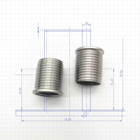 M7*1-M9*1-12L Stainless Steel Fully Threaded Slotted Drive Metric Spark Plug Screw Sleeve Thread Inserts OEM Customizable