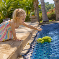 Filet de sécurité robuste pour piscine, résistant aux UV, pour piscine creusée, maille protectrice pour enfants et animaux domestiques avec crochets d'ancrage
