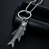 Décapsuleur porte-clés en acier inoxydable en forme de poisson du zodiaque (acier rétro) motif carpe, cadeau unisexe pour les amateurs de pêche