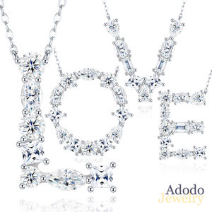 9 कस्टम कैपिटल फर्स्ट लेटर थोक s925 सिल्वर लेटर किस्म कट vvs1 ग्रा मोइससानाइट गहने महिलाओं के लिए पेलेंट हार - Product Image 1