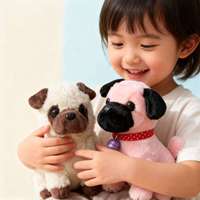 W2TOY Mainan Boneka Anak-Anak Keluarga Klasik German Shepherd Teman Kartun Elektrik Berjalan Maju Mundur Mendukung Kustomisasi3+