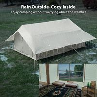 Carpa Inflable para Camping y Senderismo de 13.68 m², Doble Puerta, Pequeño Claraboya con Ventana de TPU, 4 Estaciones, Impermeable, Resistente al Viento, Montaje Rápido