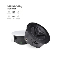 Haut-parleur de plafond WiFi 6,5 pouces 2x60W Stéréo Actif Coaxial Encastrable Audio AirPlay DLNA APP pour Hôtel Église CS-2