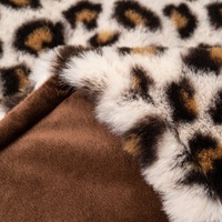 Couverture à capuche luxueuse en fausse fourrure de lapin imprimée léopard, couverture à capuche pour adulte, personnalisable avec capuche