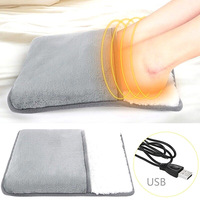 Chauffe-pieds électrique USB en flanelle lavable avec thermostat réglable pour un usage domestique en hiver