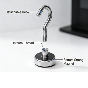 Custom Neodymium Rare Earth Open <b>Hook</b> Mounting <b>Magnet</b> Heavy Duty Fridges Strong Magnetic <b>Hooks</b> for Hanging - Product Image 3