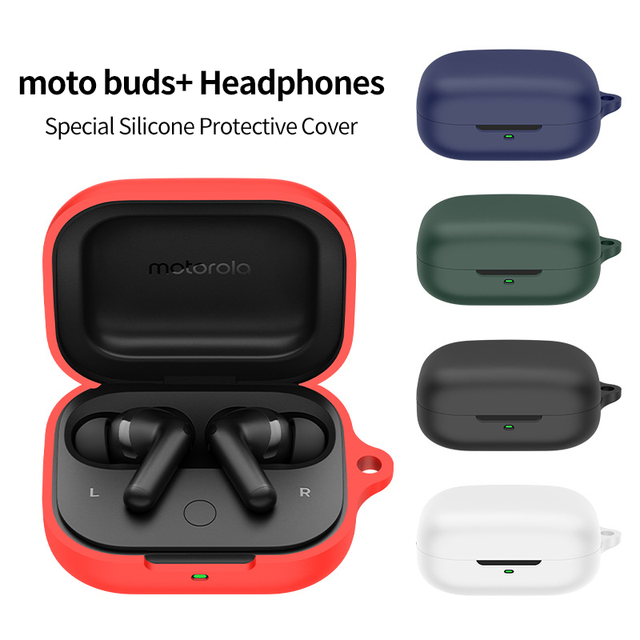 Hot Selling Fashion Silicone Colorful Shockproof bluetooth Headphones case for Motorola Moto Buds+