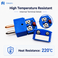 Connecteur Thermocouple Miniature Type K, Type J, Type T, Type E, Type R, Type S, Type B, Type N, Mini Prise et Prise Mère pour Capteur de Température