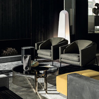 Moderner Baumwoll-Leinen Freizeitsessel mit Anpassbarer Farbe Premium Weicher Stoff für Hotel-Lobby Café Zuhause Büro & Schlafzimmer