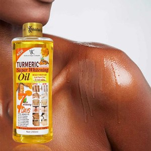 Aceite Corporal Blanqueador de 200 ml de Marca Privada para el Cuidado de la Piel, Reparación Corporal, Masajes, Antimanchas Oscuras, Súper Blanqueador con Cúrcuma - Product Image 1