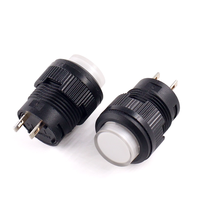 Interrupteur à bouton-poussoir circulaire R16-503 Bouton d'alimentation autobloquant/à réinitialisation automatique sans lumière/avec lumière 4 broches et 2 broches 16MM