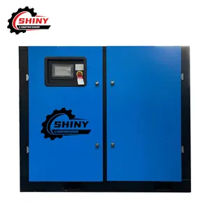 37KW 50HP Energy Saving 7-12.5bar Working Pressure Two Stage Screw Air Compressor