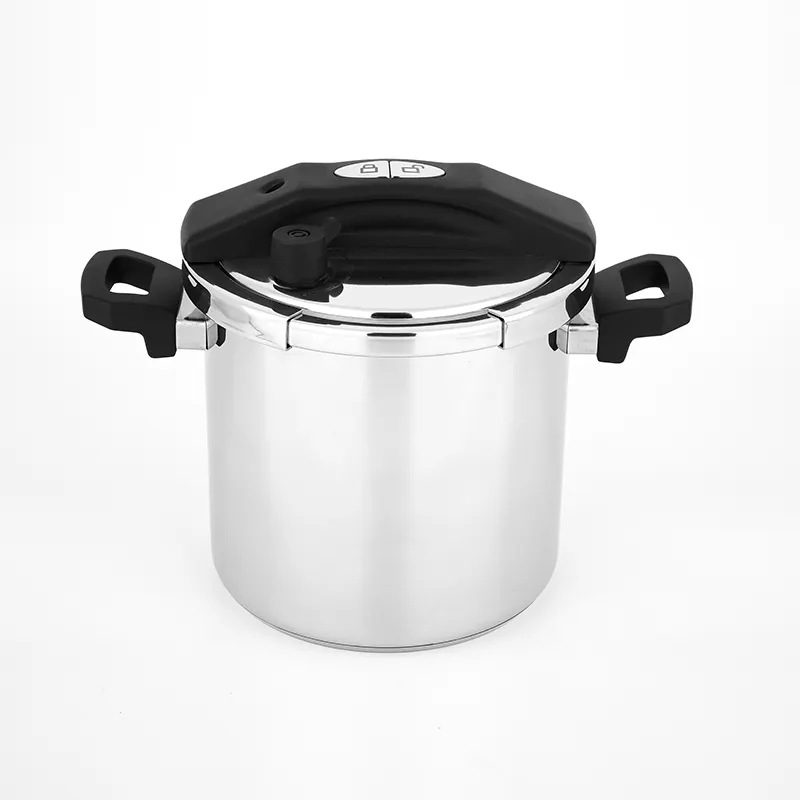 Pemasok peralatan masak Stainless Steel, kompor tekanan S/S, sakelar tombol 8L 24*18cm