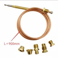 Ensemble de thermocouples universels en laiton de 900 mm, 5 pièces, pour cuisinière et chauffe-eau extérieurs, dispositif de protection contre l'extinction de flamme durable pour four et chauffe-eau