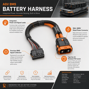 Harness Koneksi BMS Baterai Lithium Kustom dengan Konektor /SB50/Molex/JST Berperingkat IP67 50A/120A untuk AGV - Product Image 3
